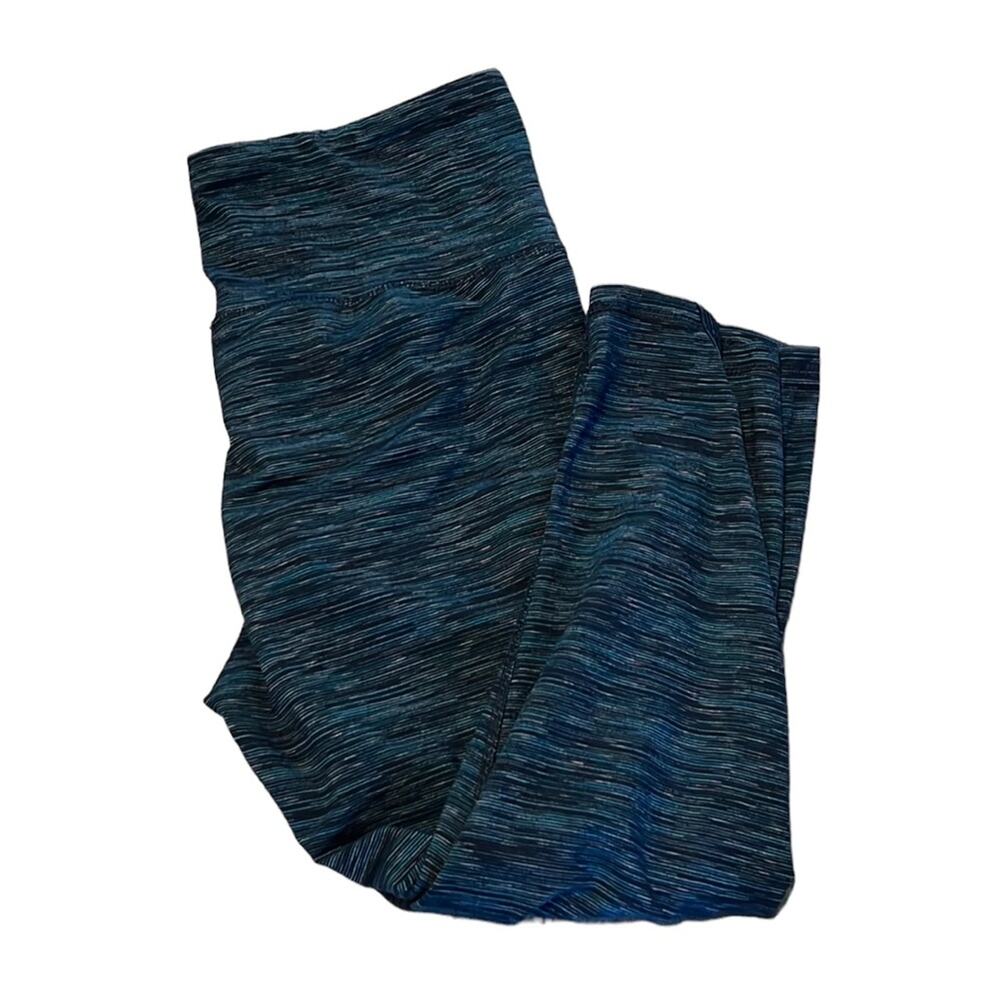 Champion Multi-Color Striped Cut Out Side Crop Leggings